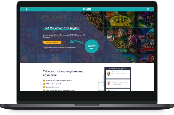 Chanz Casino Desktop